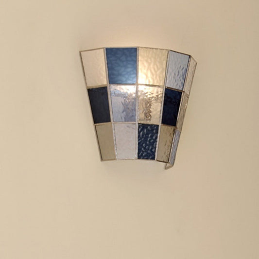 
Mosaic Glow Textured Glass Flush-Mount Wall Sconce