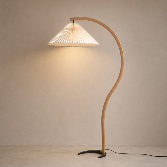 
Sculptural Wood Floor Lamp