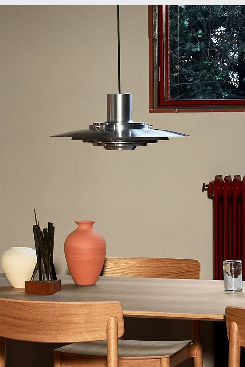 
Layered Brushed Metal Pendant Light