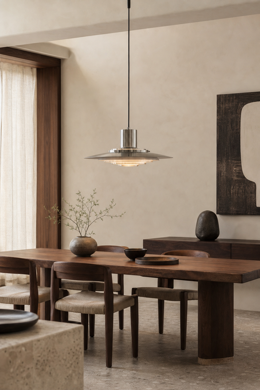 
Layered Brushed Metal Pendant Light