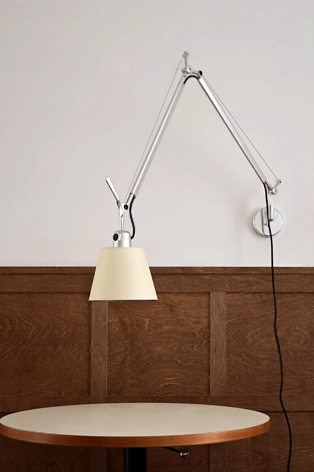 
Bauhaus Adjustable Parchment Swing Arm Wall Light