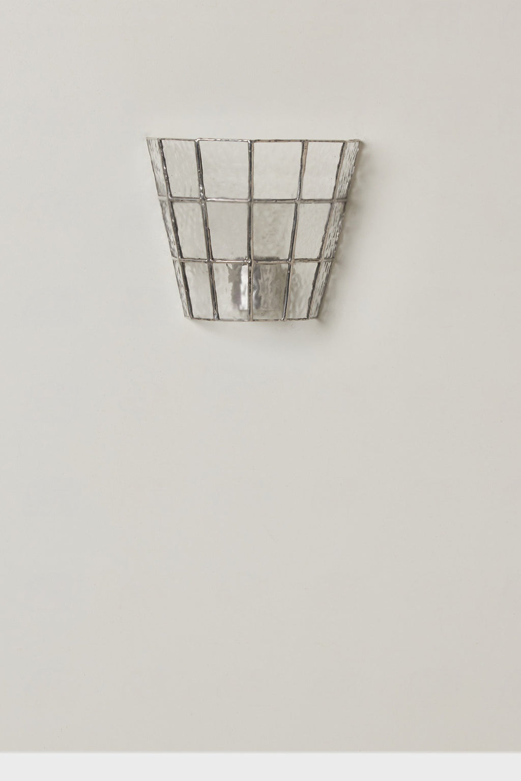
Mosaic Glow Textured Glass Flush-Mount Wall Sconce