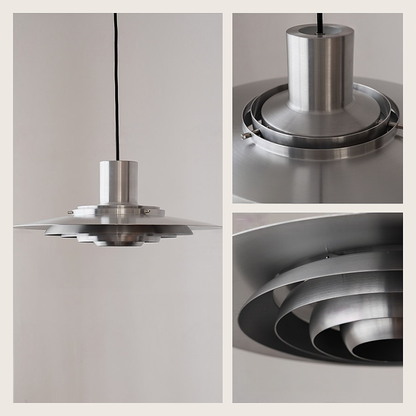 Layered Brushed Metal Pendant Light
