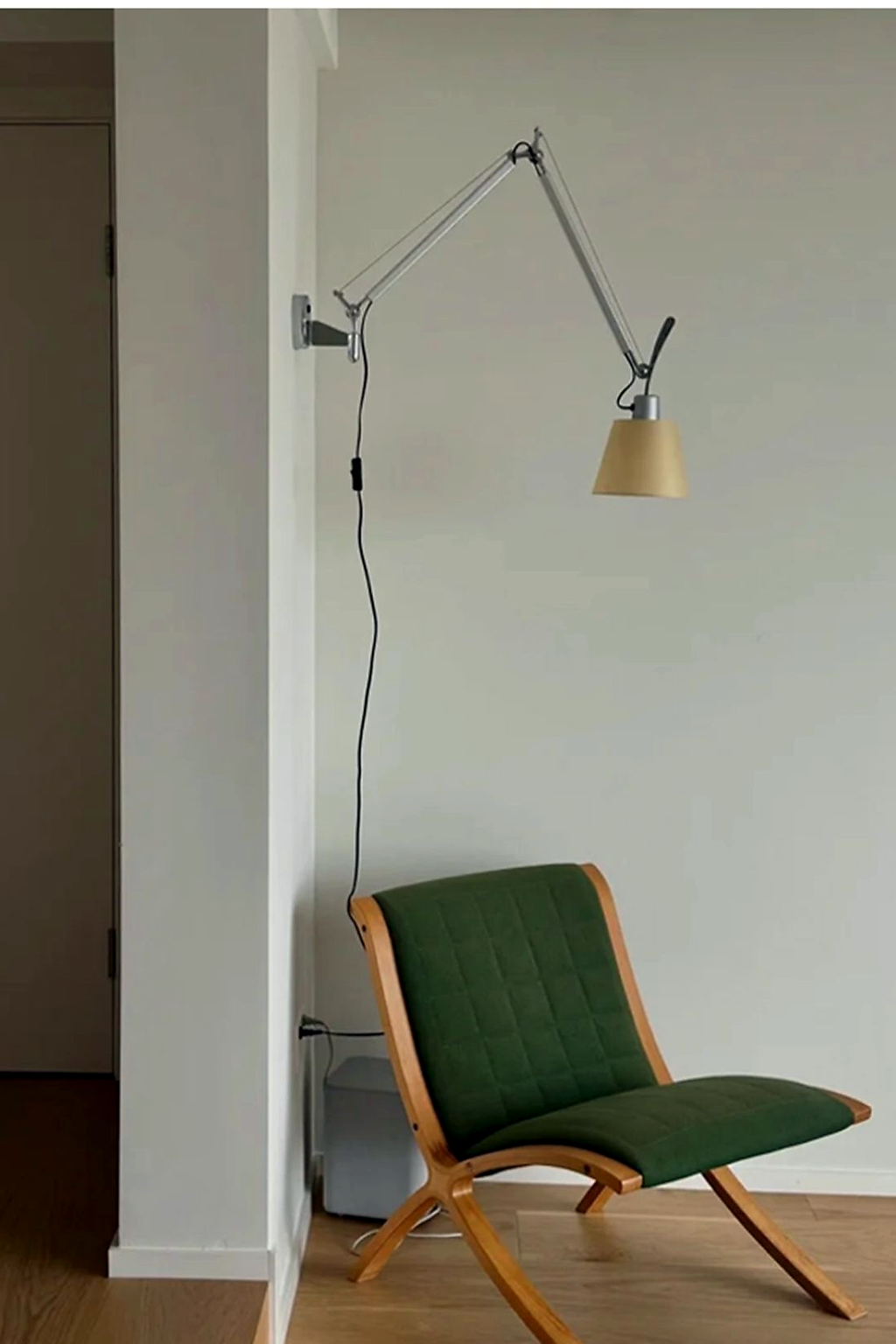 
Bauhaus Adjustable Parchment Swing Arm Wall Light