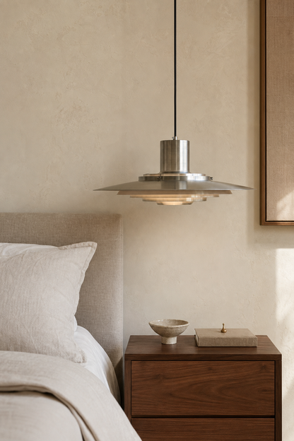 Layered Brushed Metal Pendant Light