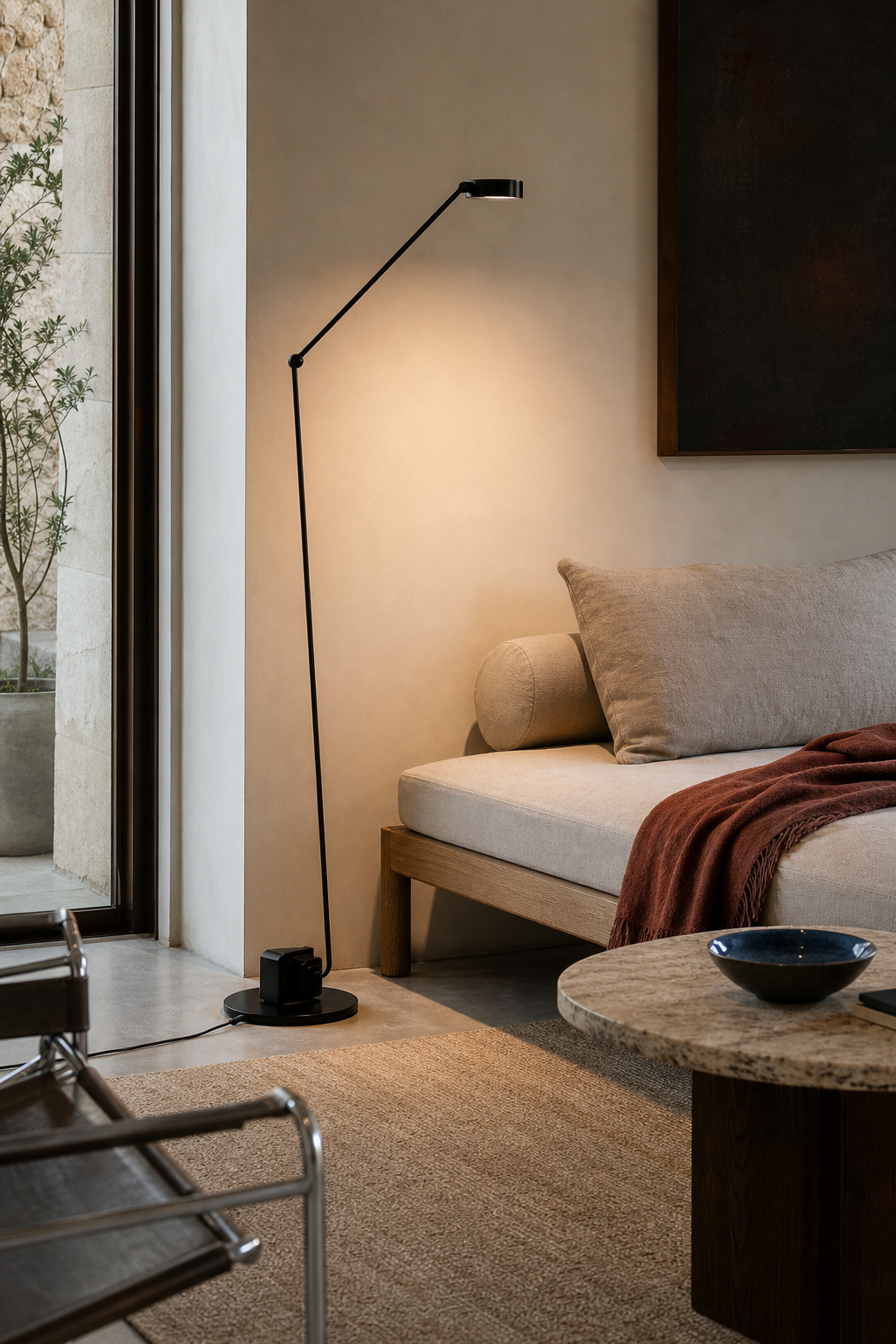 
Minimalist Adjustable LED Floor Lamp