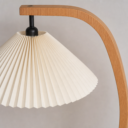 Sculptural Wood Floor Lamp