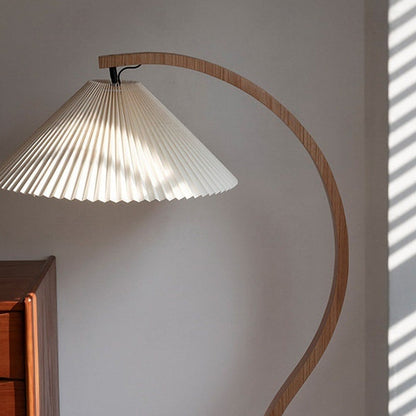 Sculptural Wood Floor Lamp
