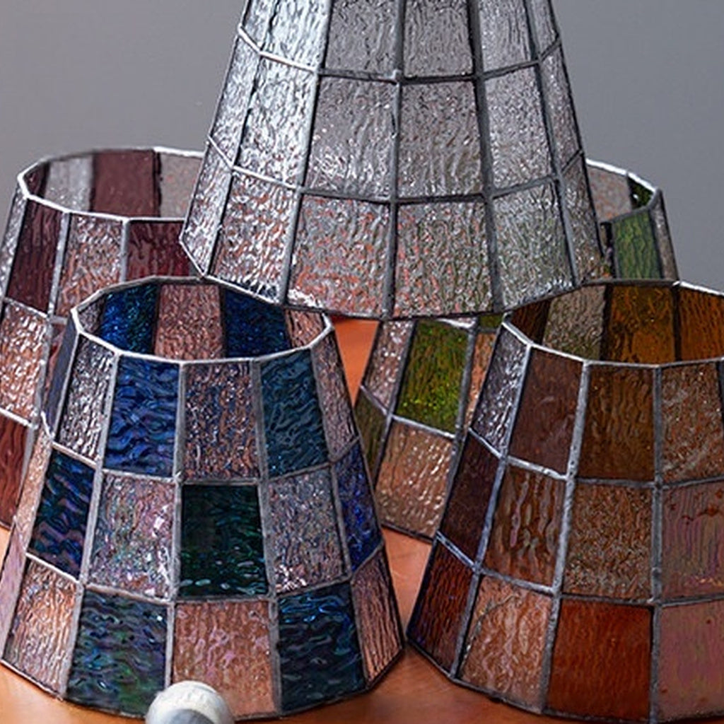 
Mosaic Glow Textured Glass Flush-Mount Wall Sconce