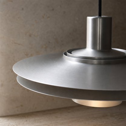 Layered Brushed Metal Pendant Light