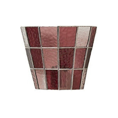 Textured Glass Flush-Mount Wall Sconce — flush pink white background product view