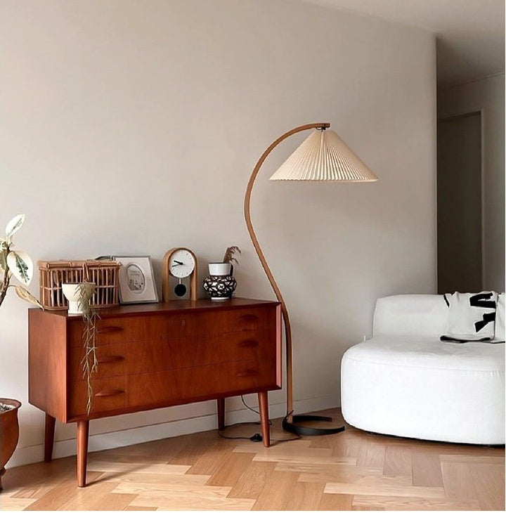 
Sculptural Wood Floor Lamp