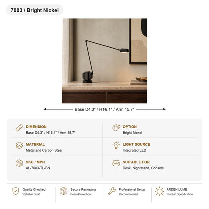 Daphine Adjustable LED Table Lamp SKU AL-7003-TL-BN
