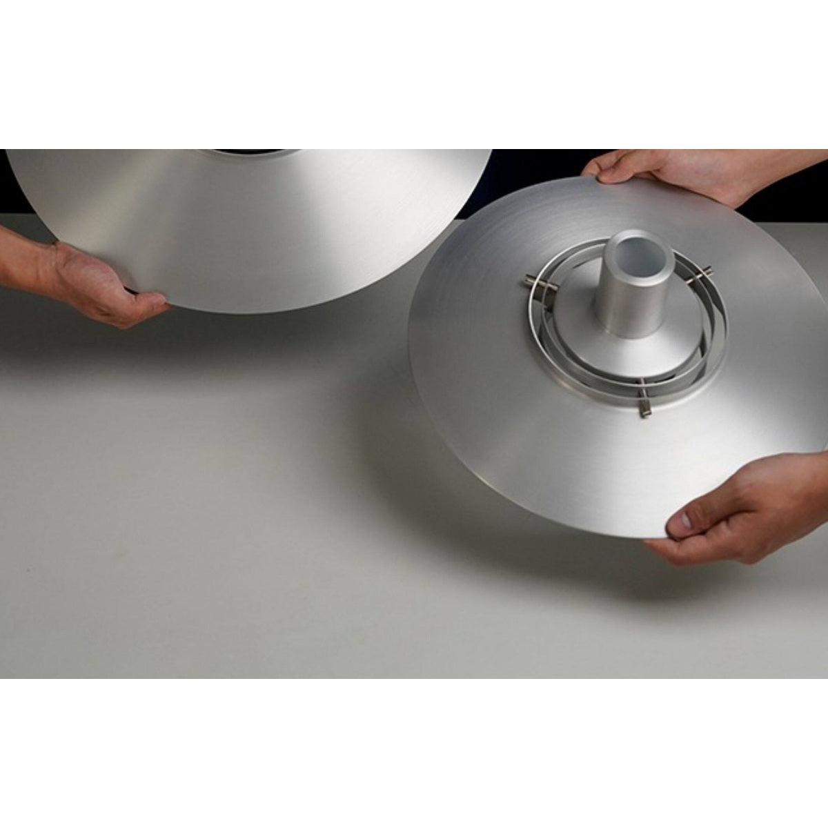 
Layered Brushed Metal Pendant Light