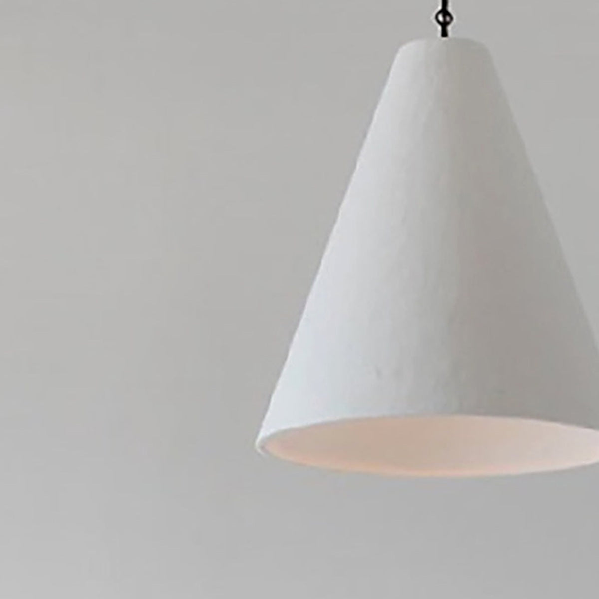 
Hand-Textured Plaster Cone Pendant Light