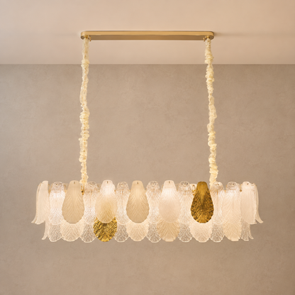 Velipetal Ceramic and Glass Linear Chandelier