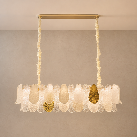 
Velipetal Ceramic and Glass Linear Chandelier