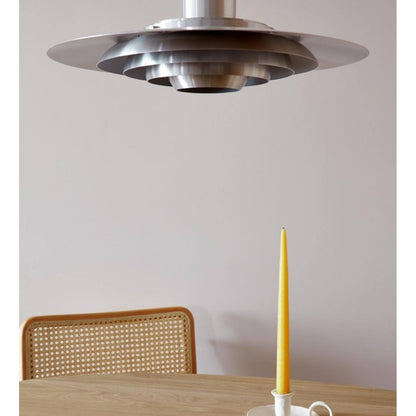 Layered Brushed Metal Pendant Light