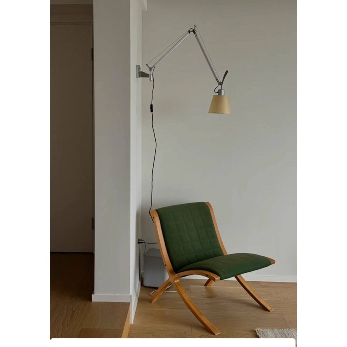 
Bauhaus Adjustable Parchment Swing Arm Wall Light