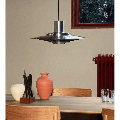 Layered Brushed Metal Pendant Light